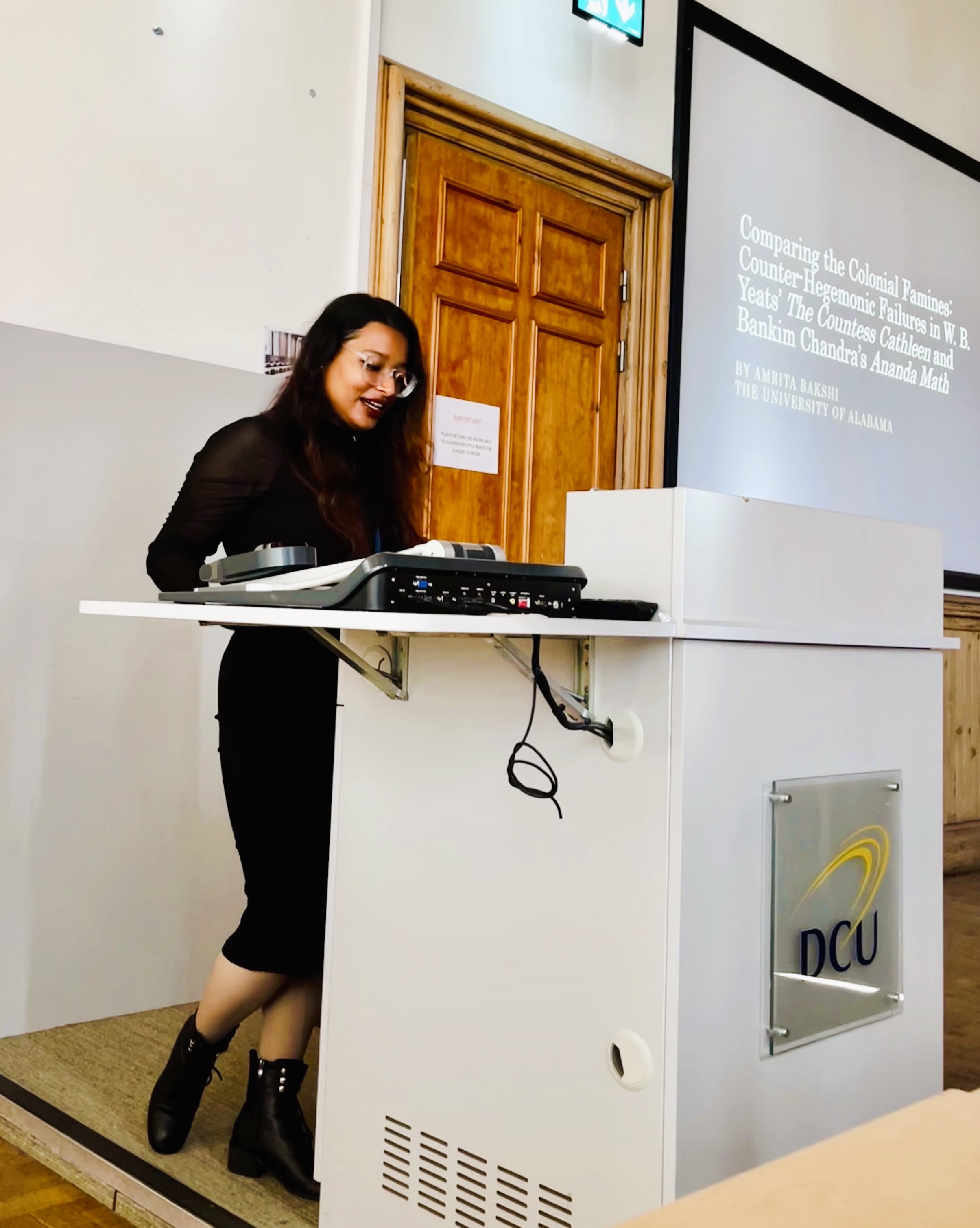 Amrita Bakshi presenting at Dublin City University