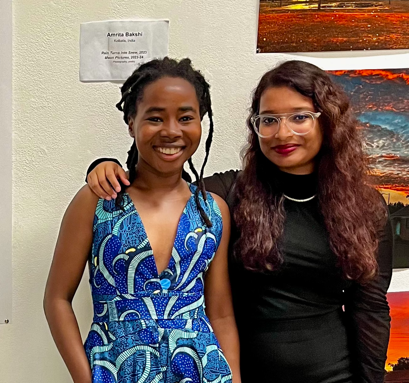 Amrita Bakshi with curator Funmi Omo Moji