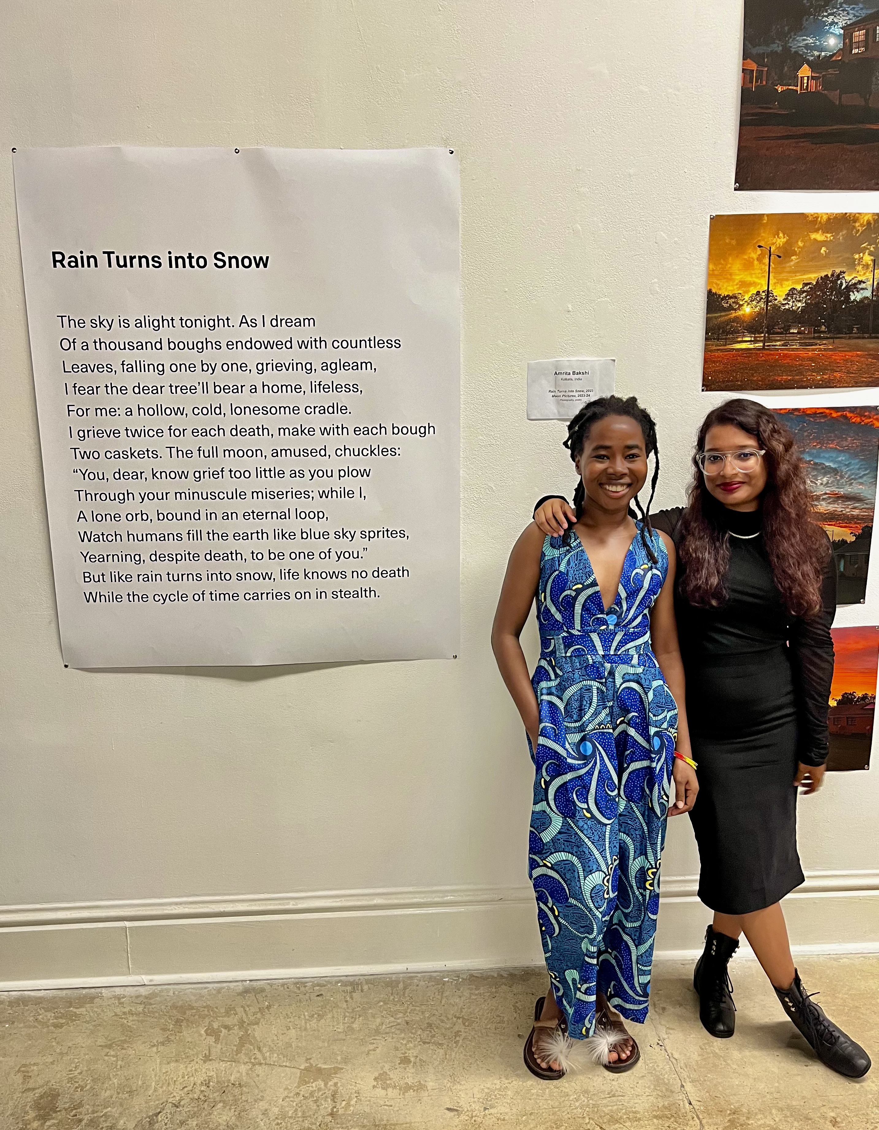 Amrita Bakshi with curator Funmi Omo Moji