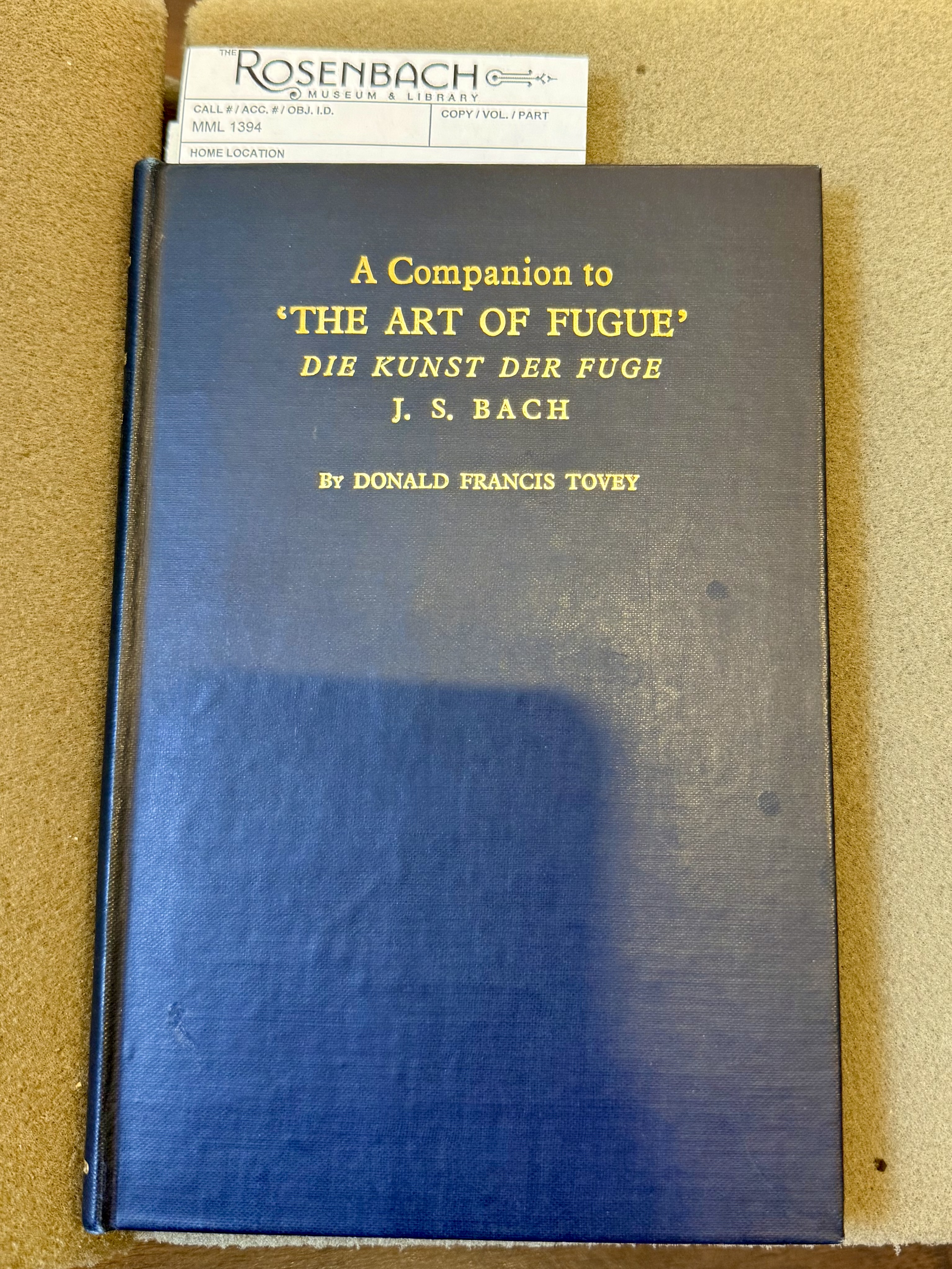 A Companion to Bach's The Art of Fugue, from Moore's library